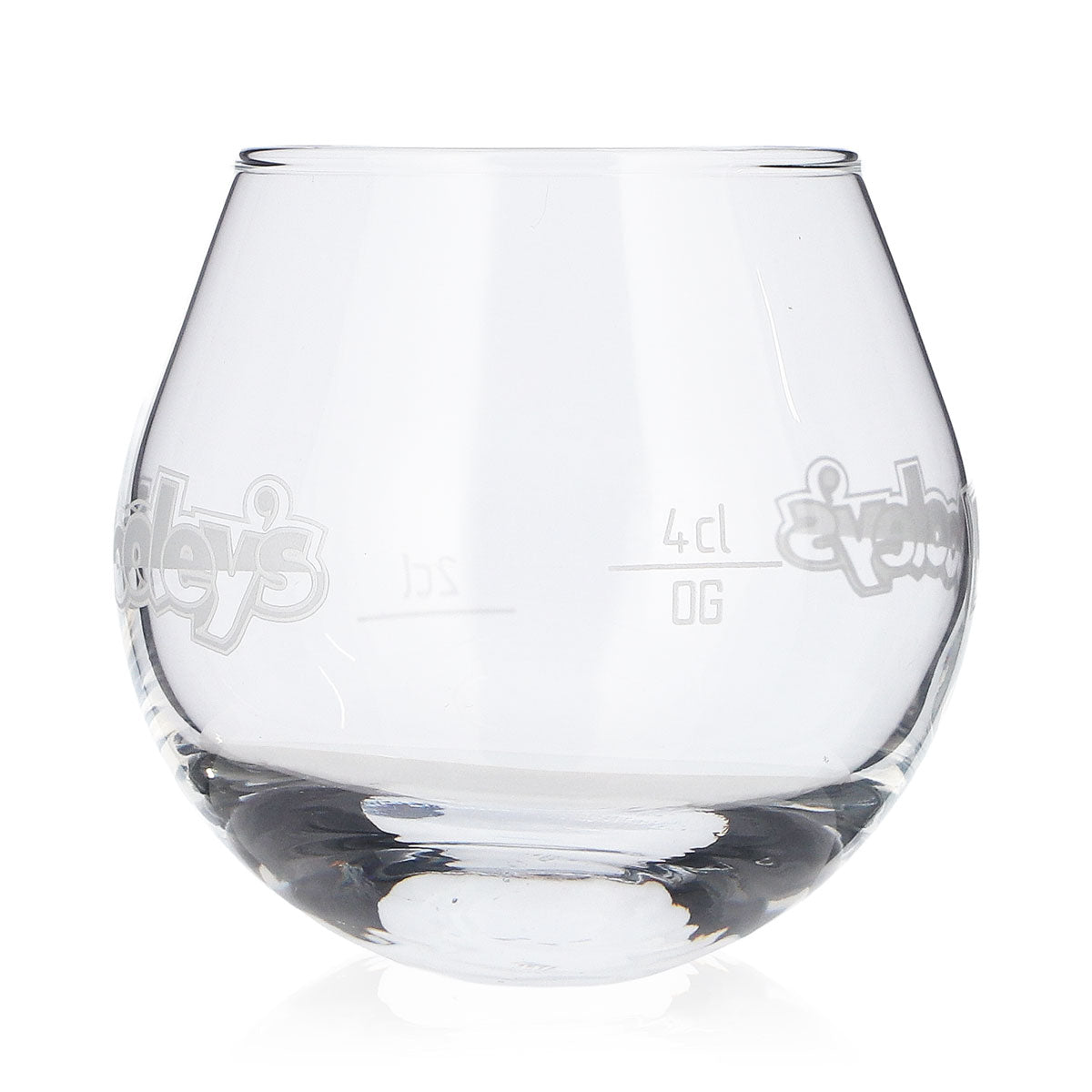 6 Dooley's Liqueur Glasses "Toffee Tipper" with White, Bold Logo and Wobbly Design (Set of 6) – View 4