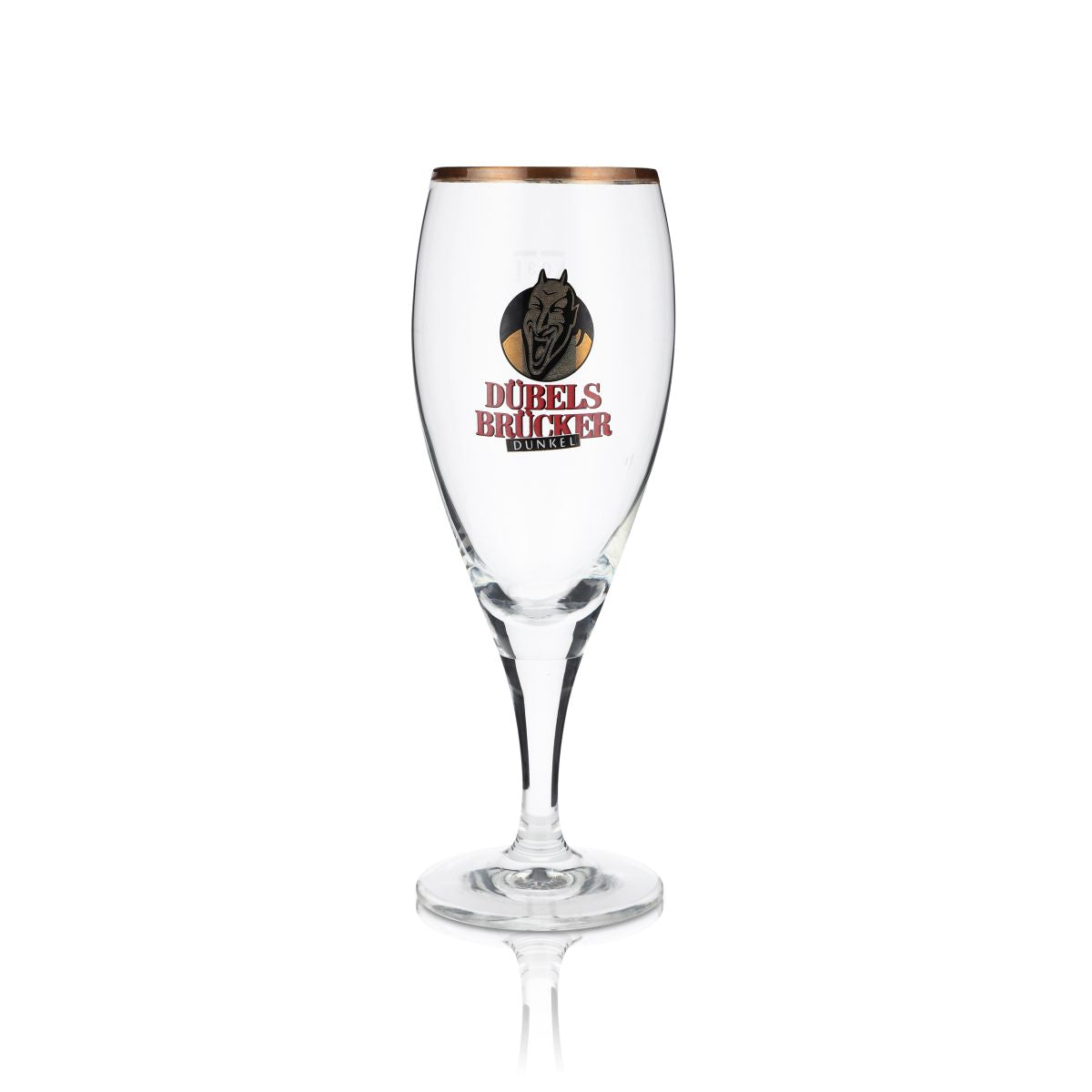 6x Dübelsbrücker Dark Beer Beer Glasses Trophy Glass 0.3l Opal Gold Rim – View 2