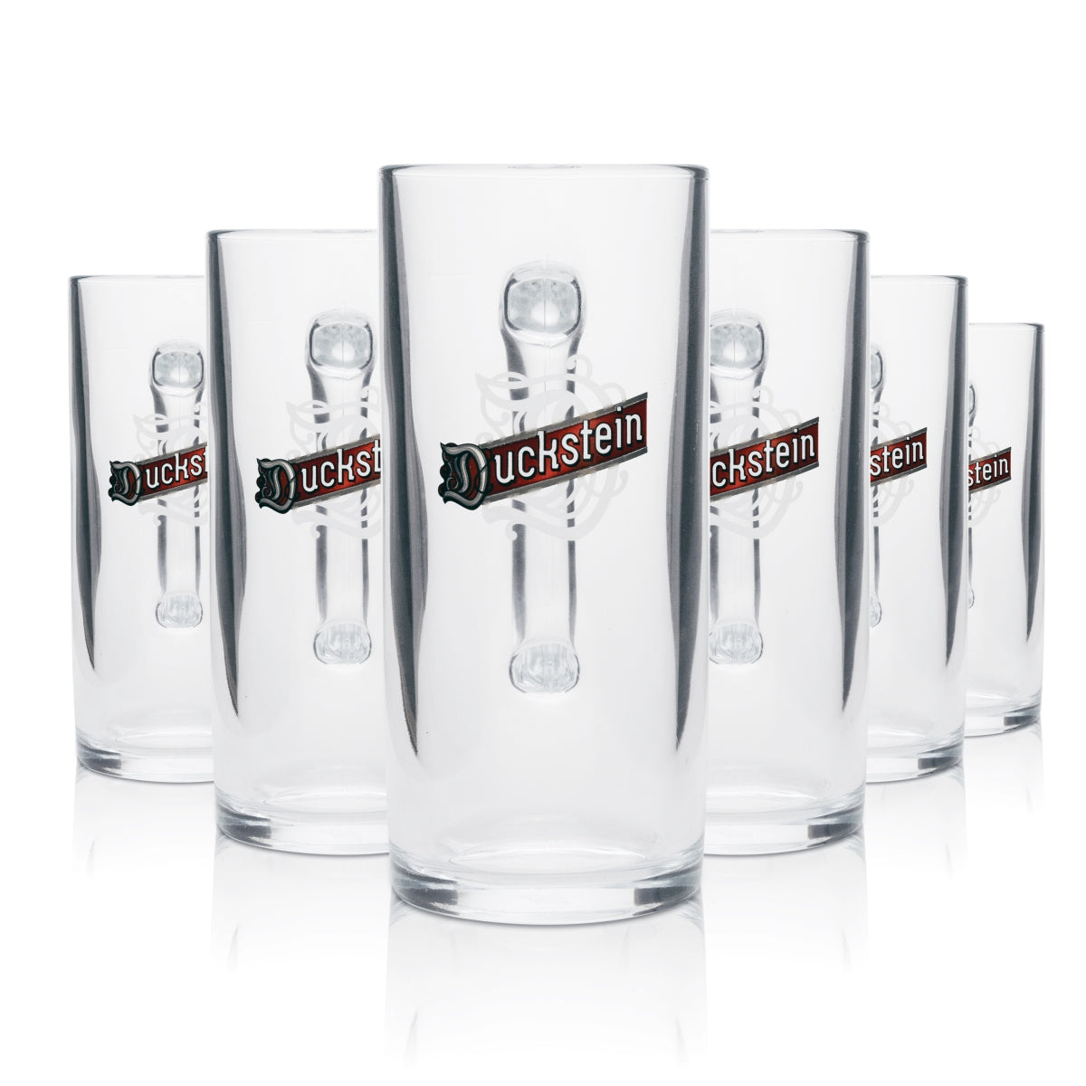 6x Duckstein beer glass 0.4l mug Danube Seidel Sahm new