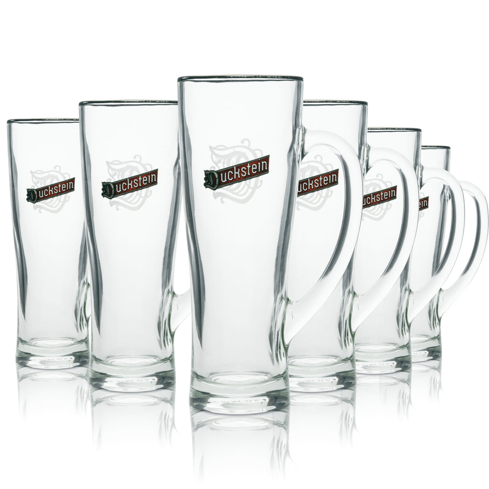 6x Duckstein beer glass 0.5l mug Aspen Sahm