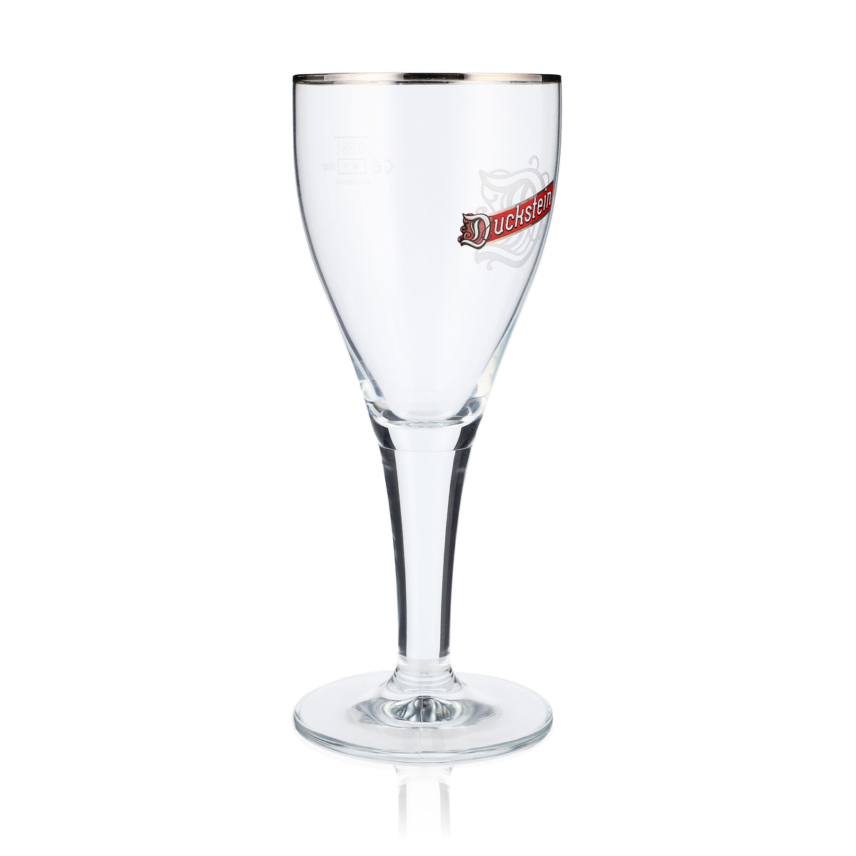 6x Duckstein beer glasses, 0.25 l, goblet shape, platinum rim, large Harz logo – View 3