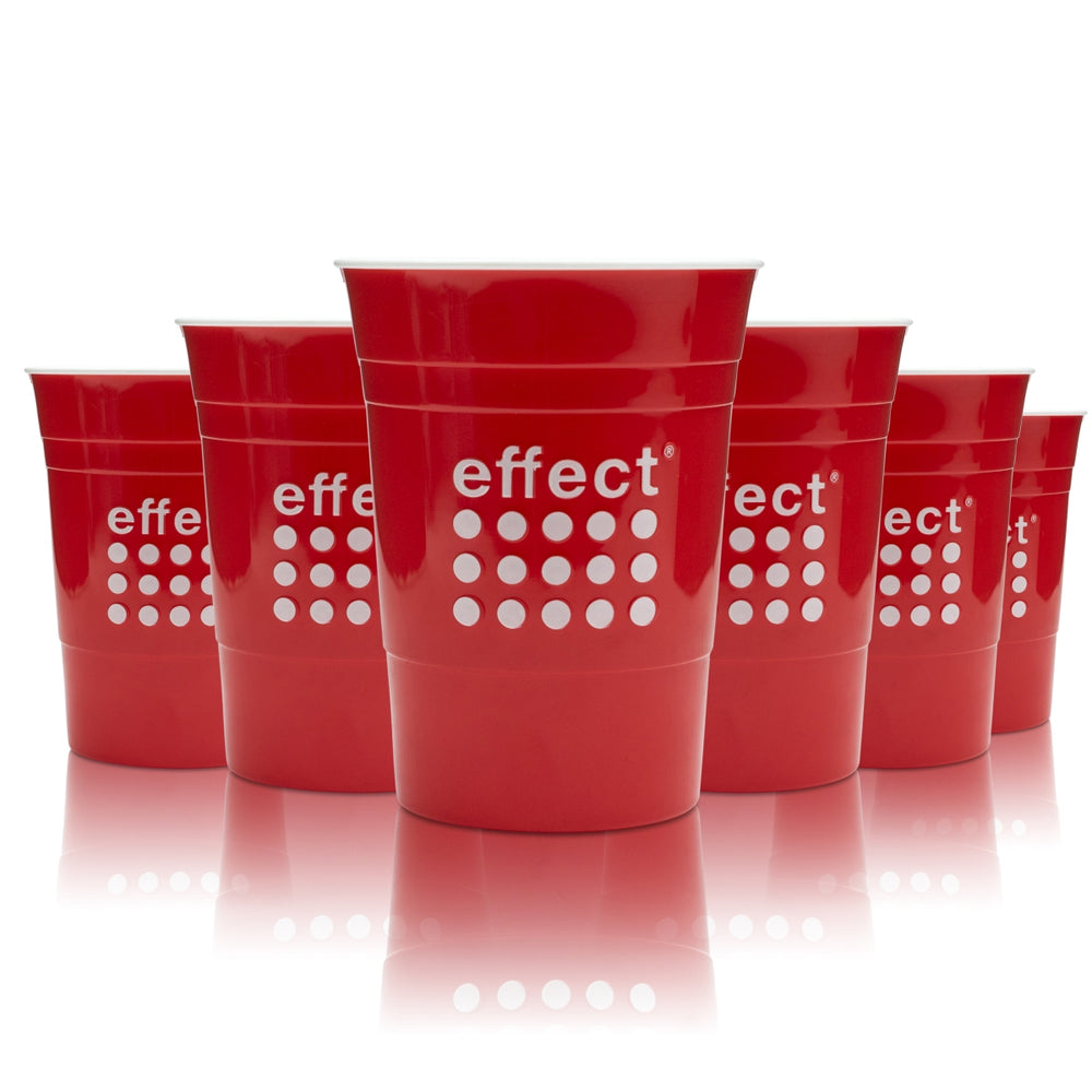 6x Effect Cups 0.3l Reusable Red Cup Plastic Glasses Beer Pong Glass Plastic