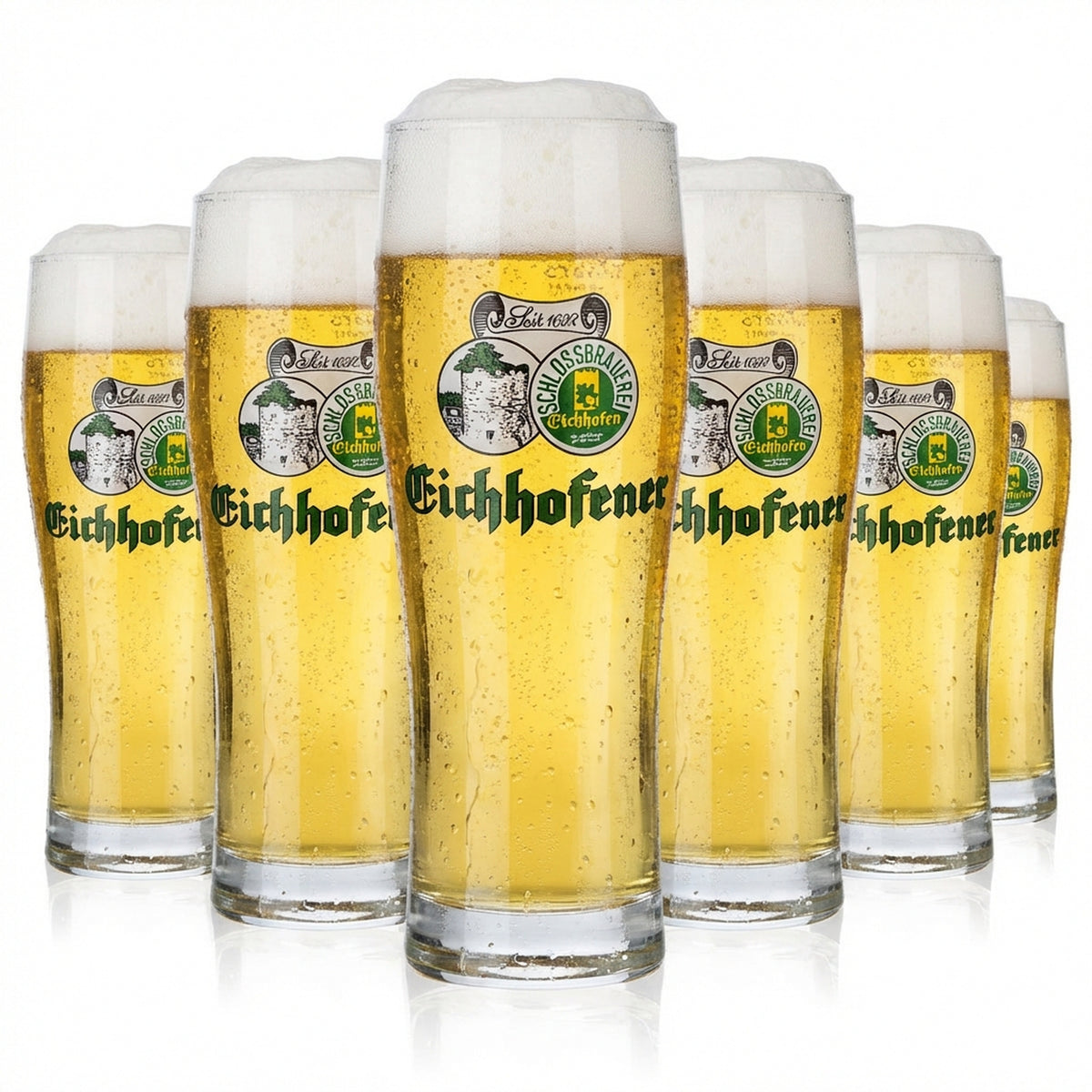 6x Eichhofen beer glasses Beer glasses Willibecher 0.25l mug Herb