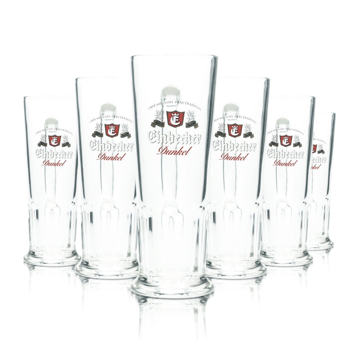 6x Einbeck beer glass 0.3l mug tankard Seidel dark glasses brewery catering