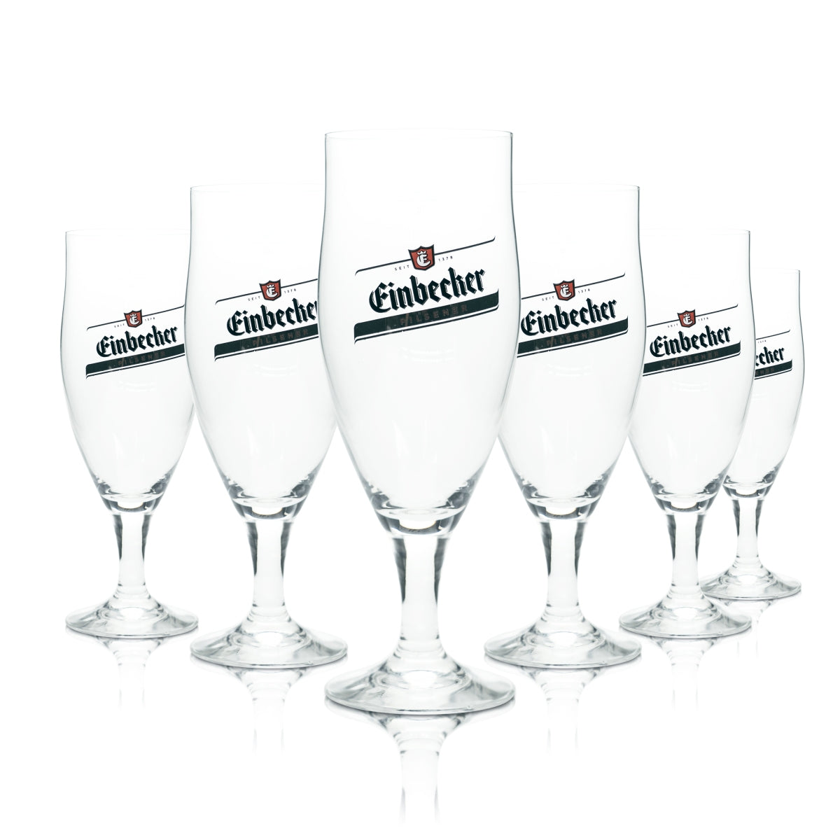 6x Einbecker beer glass 0.4l tulip goblet Ikaria glasses Gastro Brewery Bar