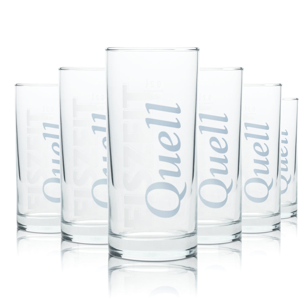 6x Ice Age Spring Water Glass 0.2 L Rastal Gastro Glasses Juice Drinking Glass Long Drink Cocktail