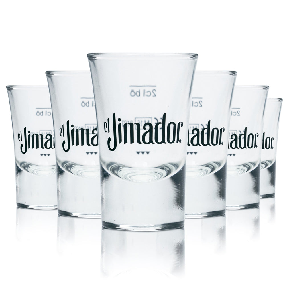 6x El Jimador Shot Glasses 2cl Short Stamper Tequila Glasses Calibrated Gastro Reposado