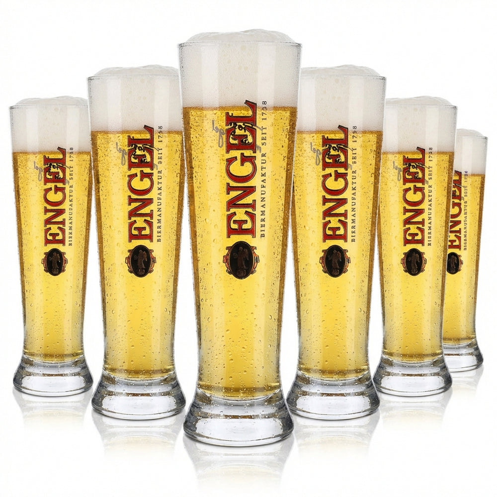 6x Angel Beer Beer Glass Wheat Beer Glass 0.3l Beer Glasses Cheers, my angel