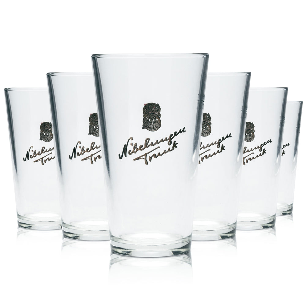 6x Erbacher Brauhaus beer glass 0.3l mug glasses catering Nibelungen Trunk