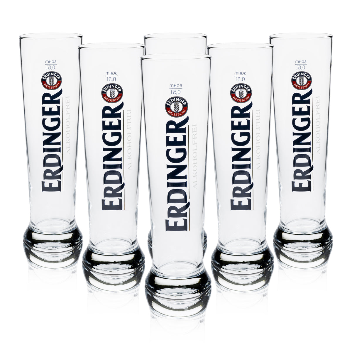 6x Erdinger Beer Glass 0.5l Wheat Alcohol-Free Yeast Wheat Beer Glasses Tulip Beer – View 5