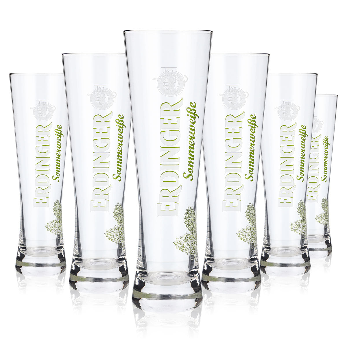 6x Erdinger Weissbier beer glasses, 0.3 l "Sommerweisse" – View 5