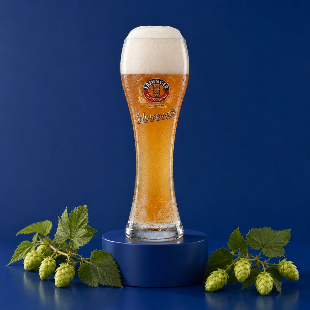 6x Erdinger Weissbräu beer glass 0.5l Beer glasses Wheat beer glass "Snow White"