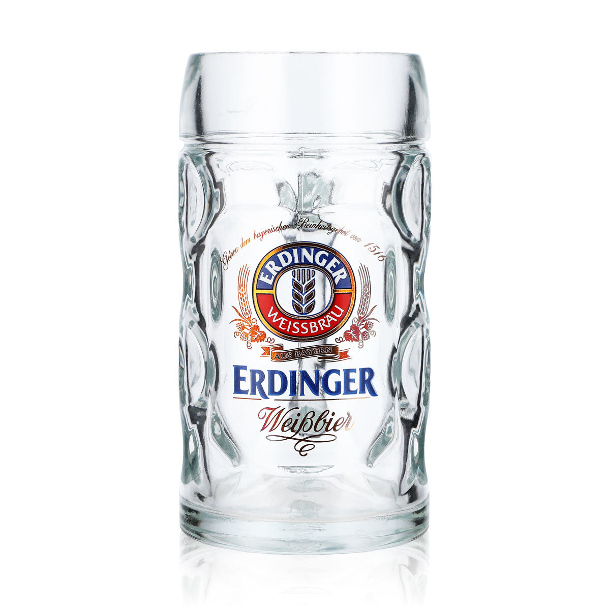 6x Erdinger Weissbräu beer mug glass 0.5l mug Punktseidel / Isarseidel – View 2