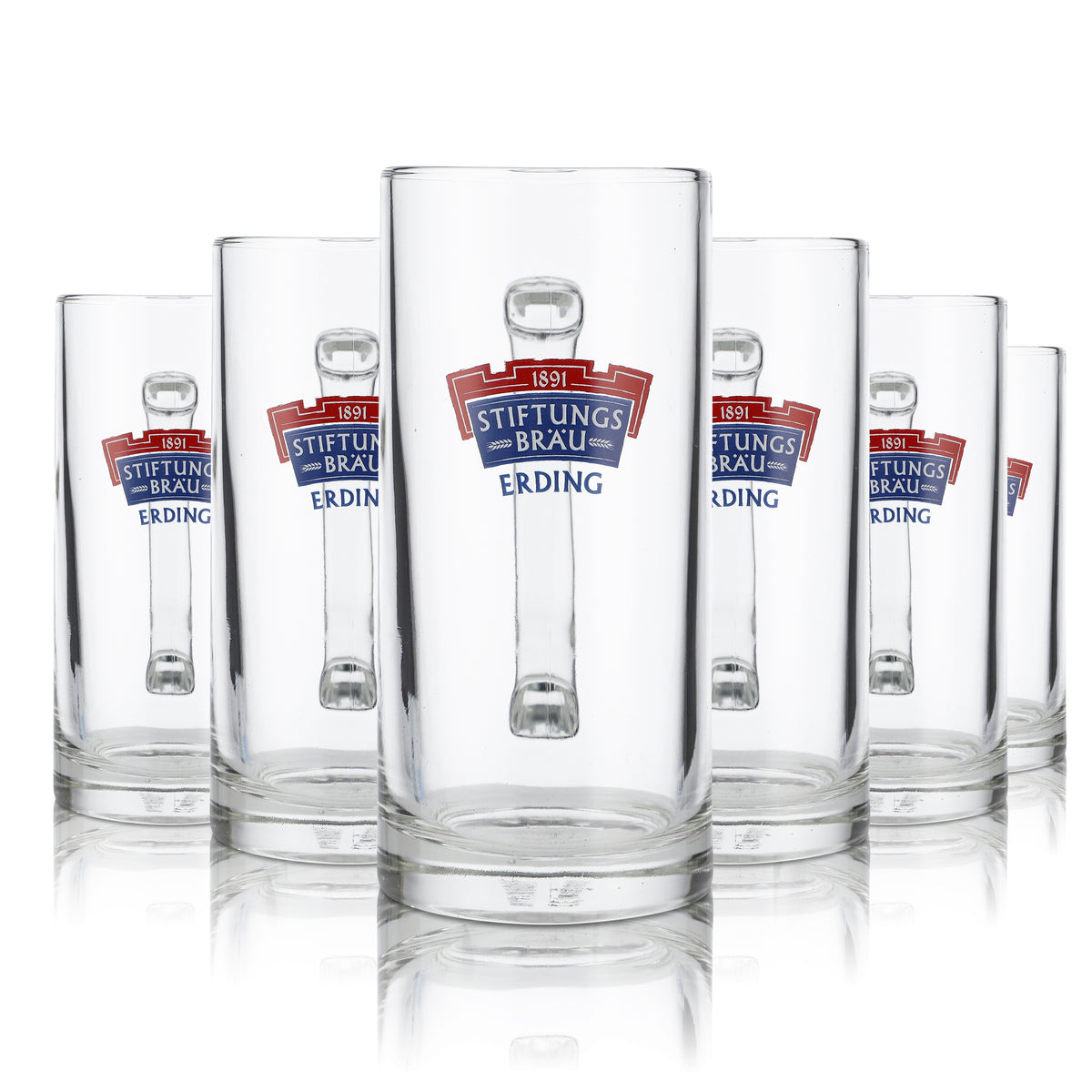6x Erdinger Weissbräu glass 0,3l mug Stiftungsbräu glasses set brewery Bavaria – View 4