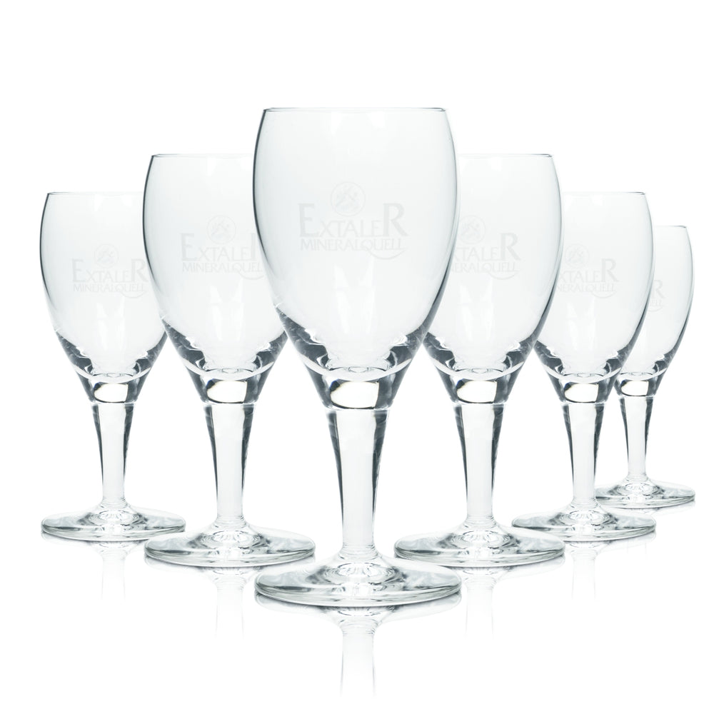 6x Extaler water glass 0.2 l trophy glasses tulip mineral water catering hotel bar