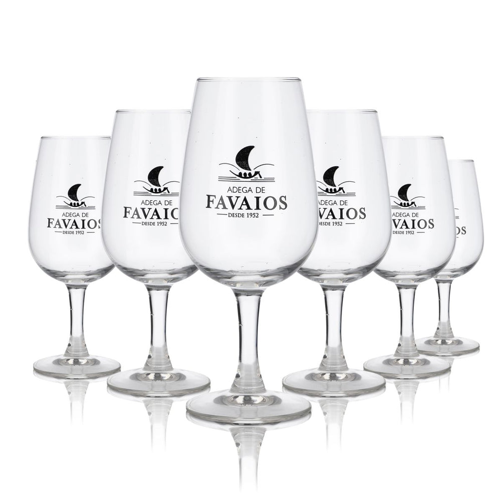 6x Favaios Glass 0,21l Nosing Tastin Glasses Set Moscatel Wine Portugal