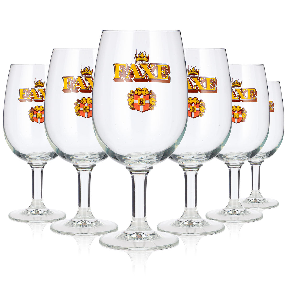 6 Faxe Beer Glasses, 0.4 L, Rastal King Goblet (Set of 6)