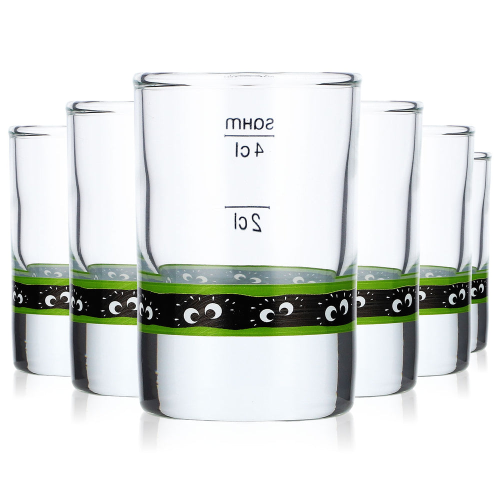 6 Feigling Liqueur Glasses, 2 cl/4 cl Shot Glasses with Logo on the Bottom (Set of 6)
