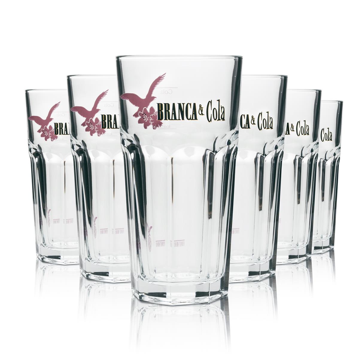 6x Fernet Branca liqueur glass Long drink Branca & Cola