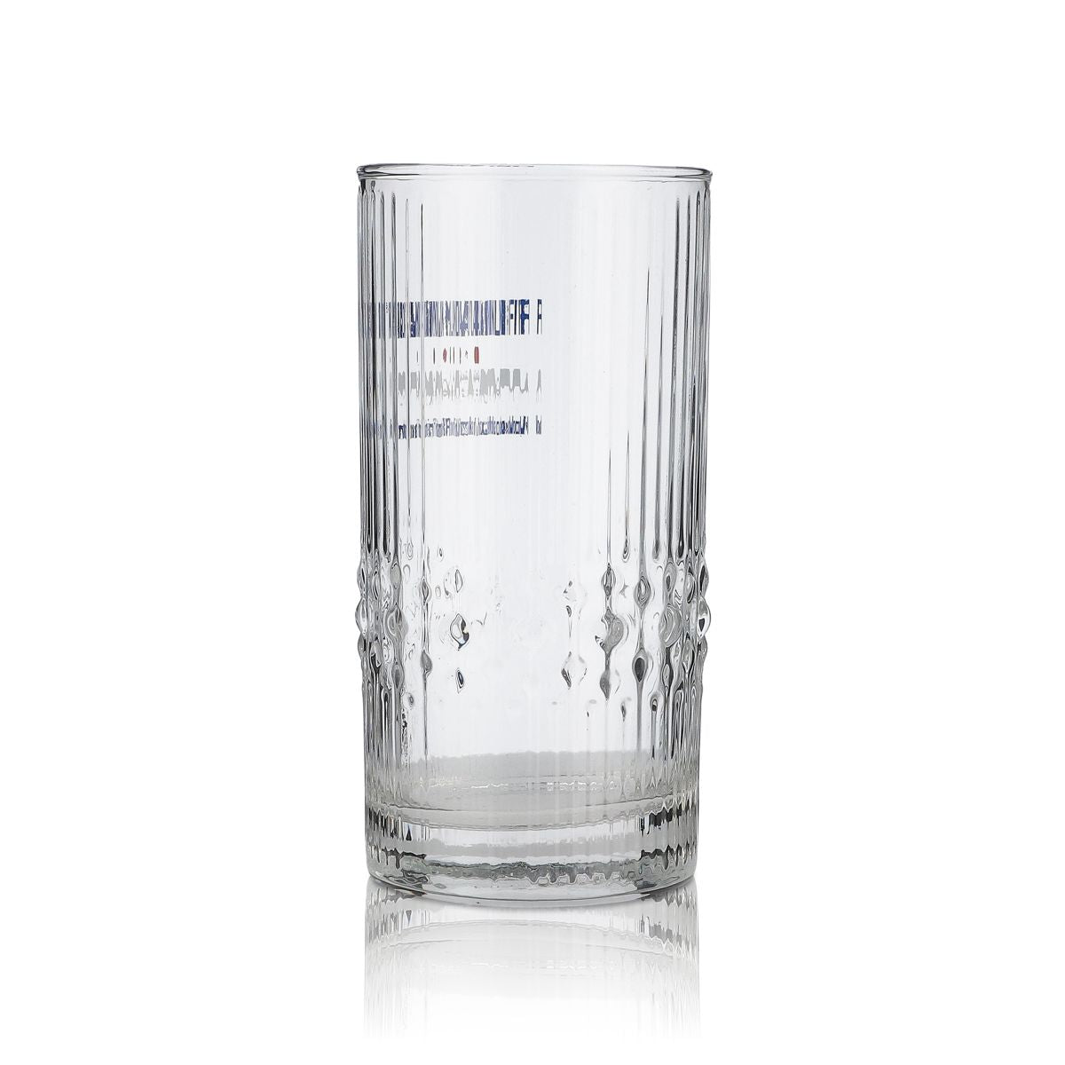 6x Finlandia glass 0.3l long drink glass with relief cut, 1990s special edition – View 3