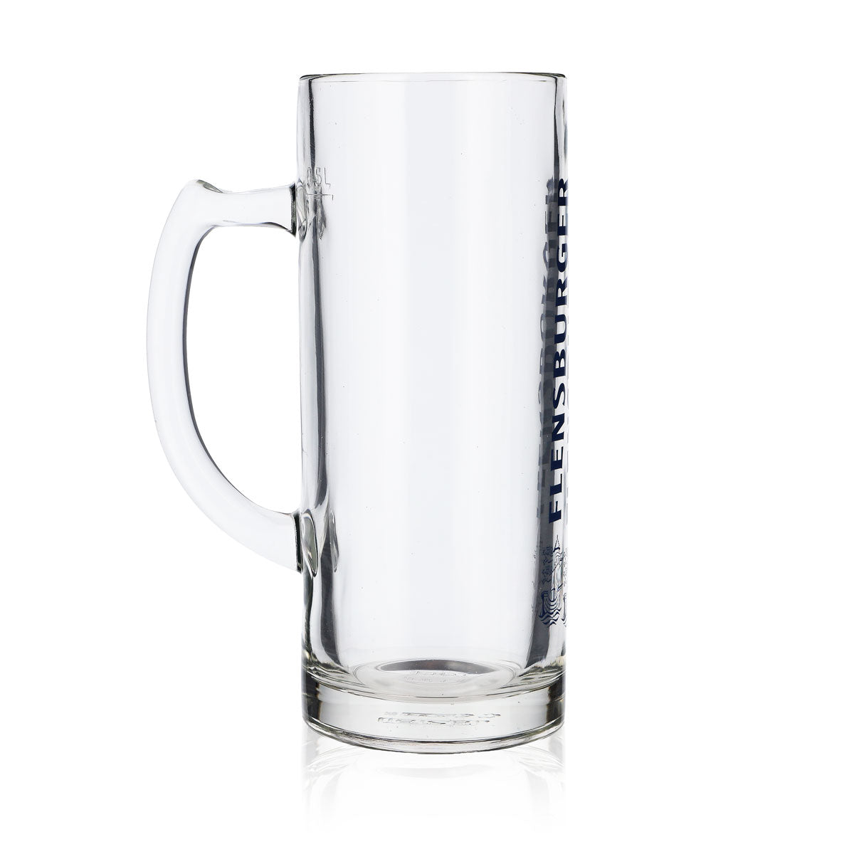 6x Flensburg beer glass 0.5l beer glasses mug tankard blue lettering – View 4