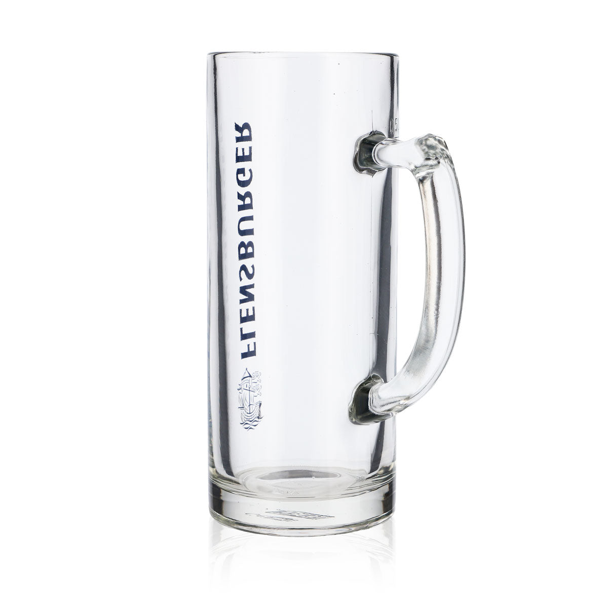 6x Flensburg beer glass 0.5l beer glasses mug tankard blue lettering – View 5