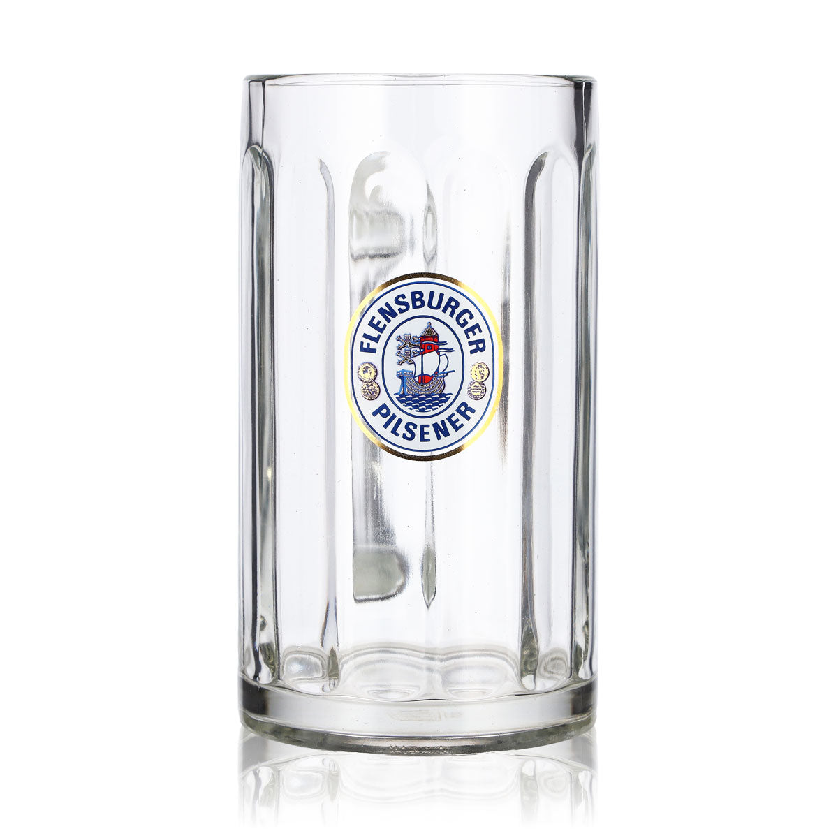 6 Flensburg Beer Glasses, 0.5 L, Jug, Ship Logo, Rastal – View 2