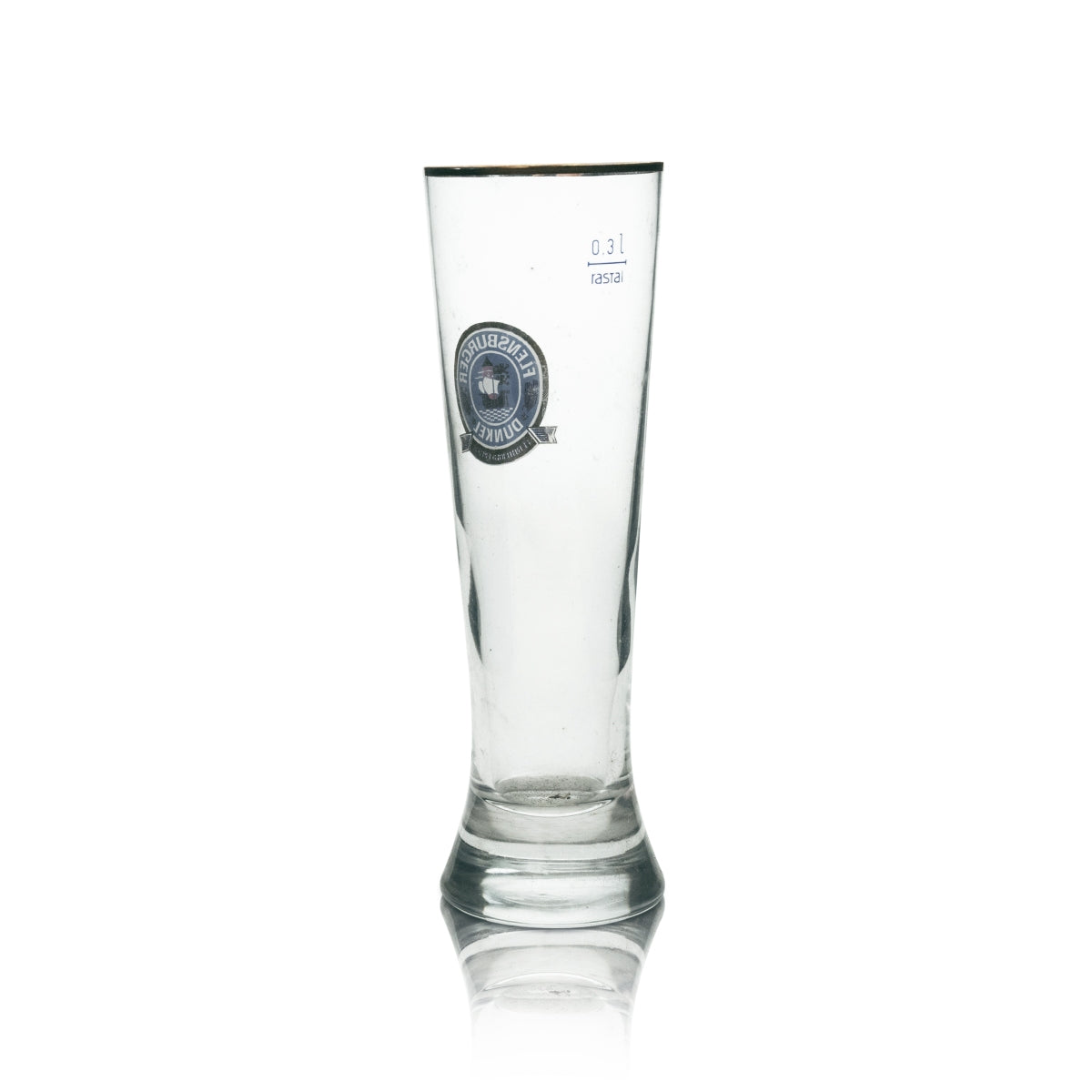 6x Flensburg Beer Glass Tulip 0.3l Dark, Dry & Fresh Rastal – View 3
