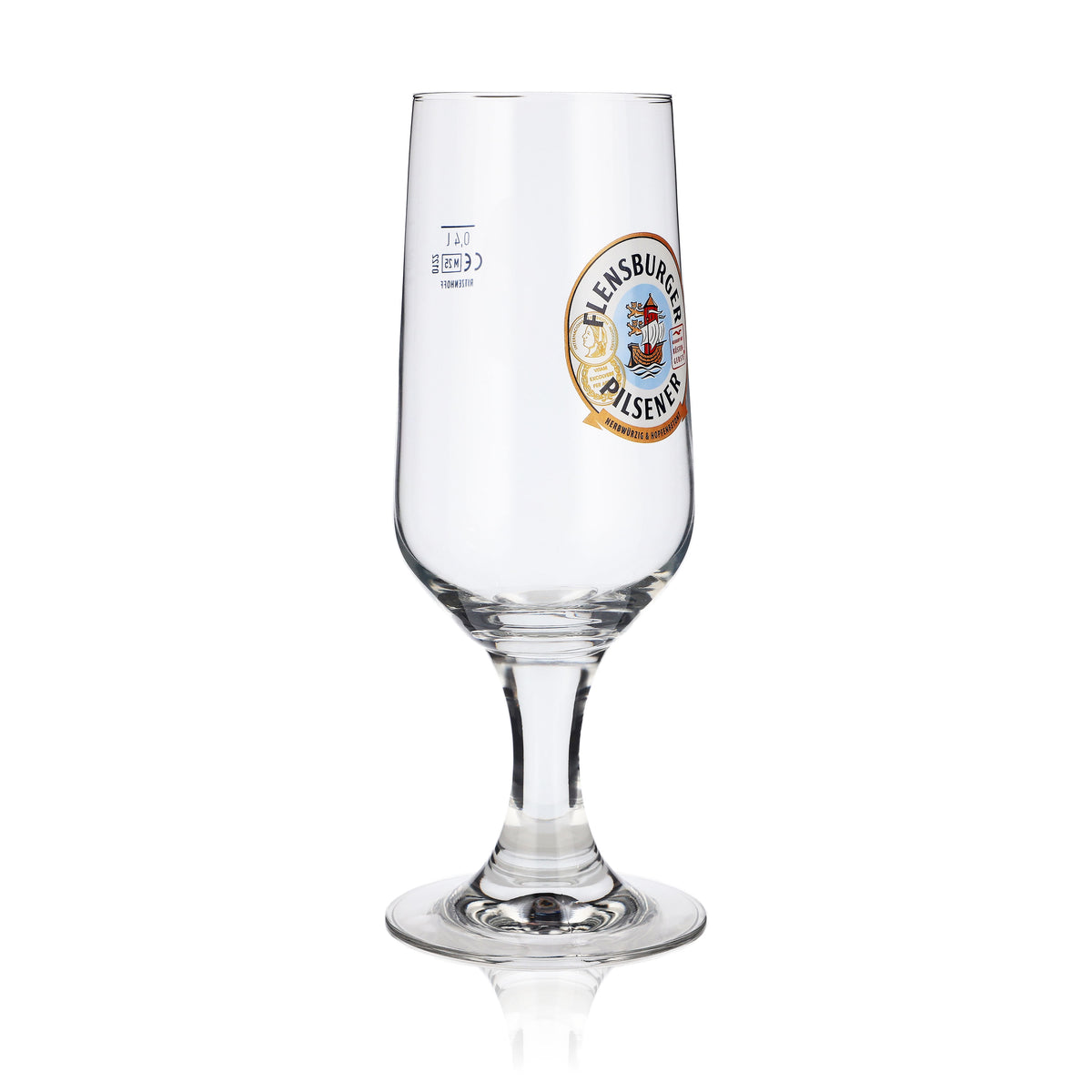 6x Flensburg Cup Beer Glasses 0.4l Glasses Gold Rim Ritzenhoff – View 3