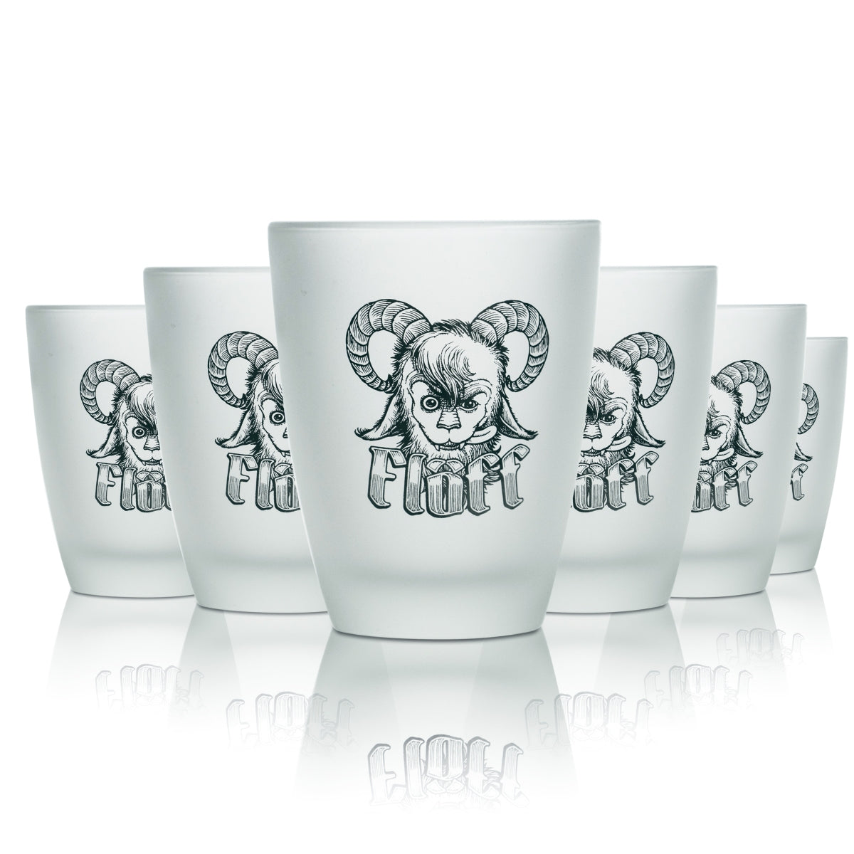 6x Flöff Glass 0.2l Mug Mulled Beer Glasses Mulled Wine Punch Mead Gastro Calibrated
