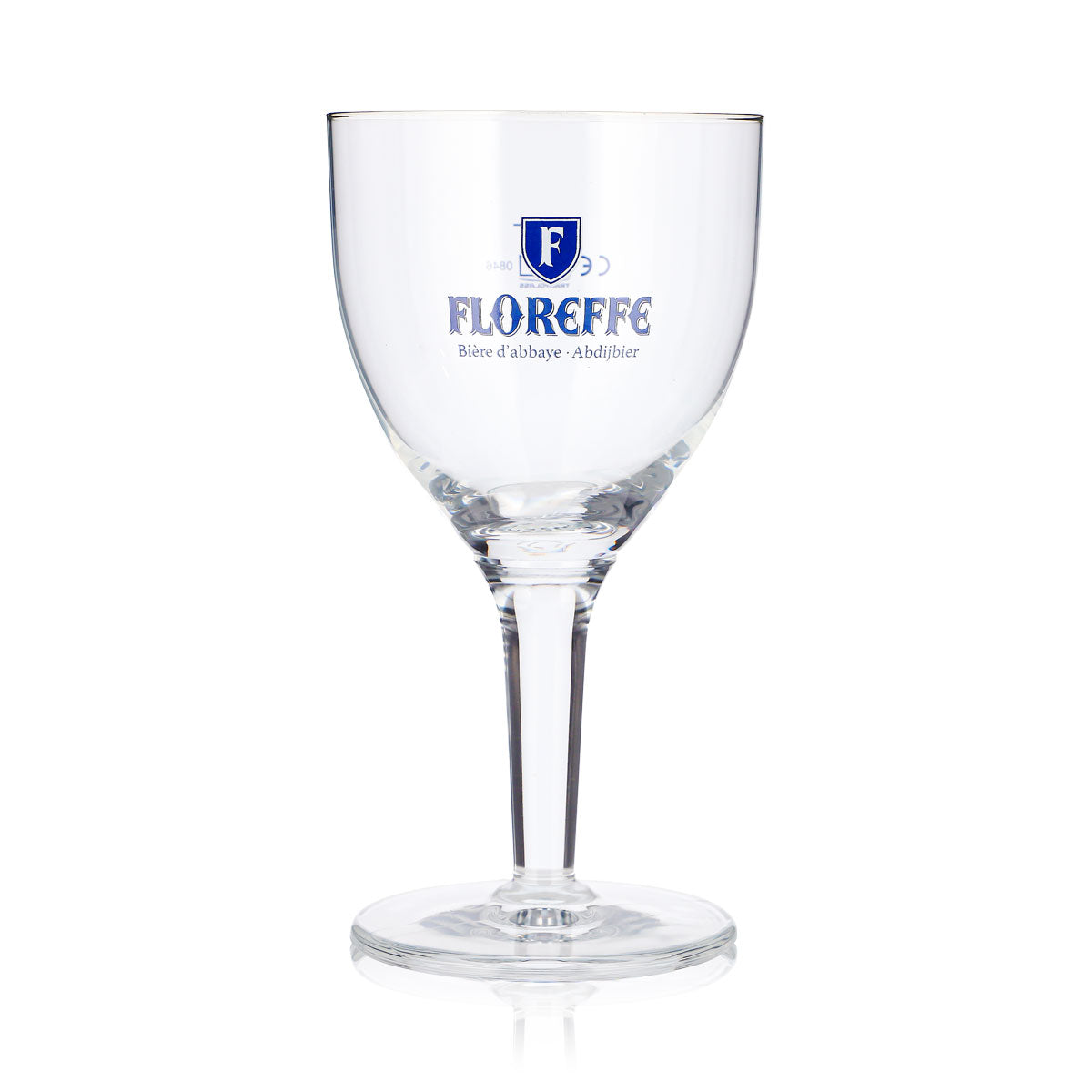 6 Floreffe Beer Glasses, 0.25 L, Goblet, Blue Logo, Biere d'Abbaye (Set of 6) – View 2