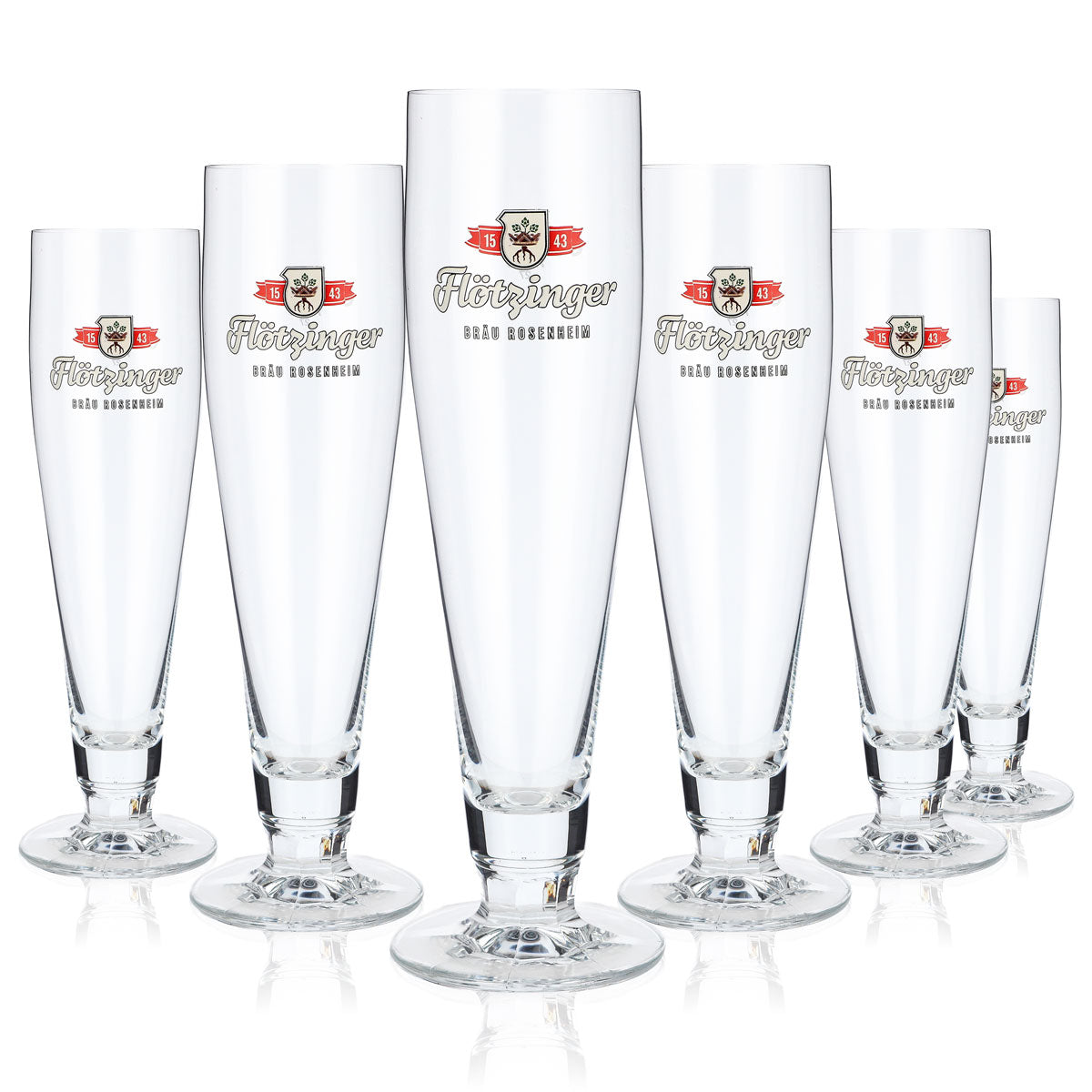 6x Flötzinger beer glasses, 0.3 l, goblet glasses, beer glasses, Ritzenhoff – View 5