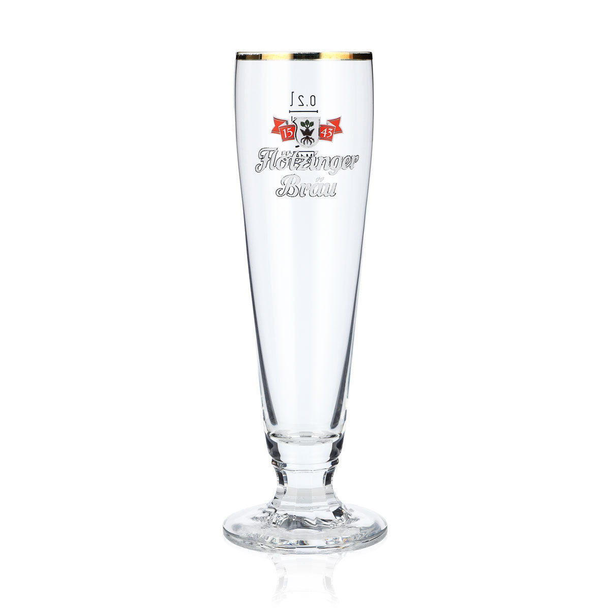 6x Flötzinger beer glasses Beer glasses 0.2 l Goblet glasses Gold rim – View 2