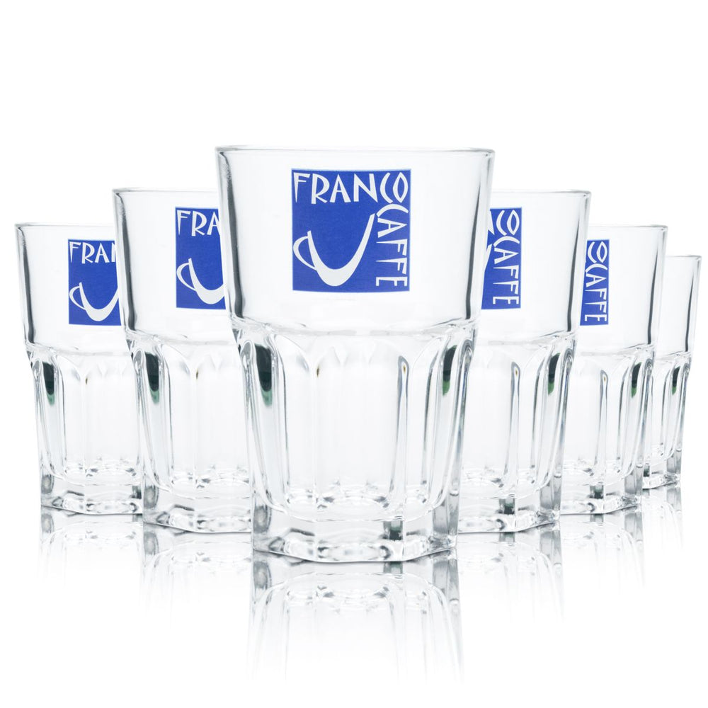 6x Franco coffee glass 0.35l long drink glass latte macchiato iced coffee glasses set