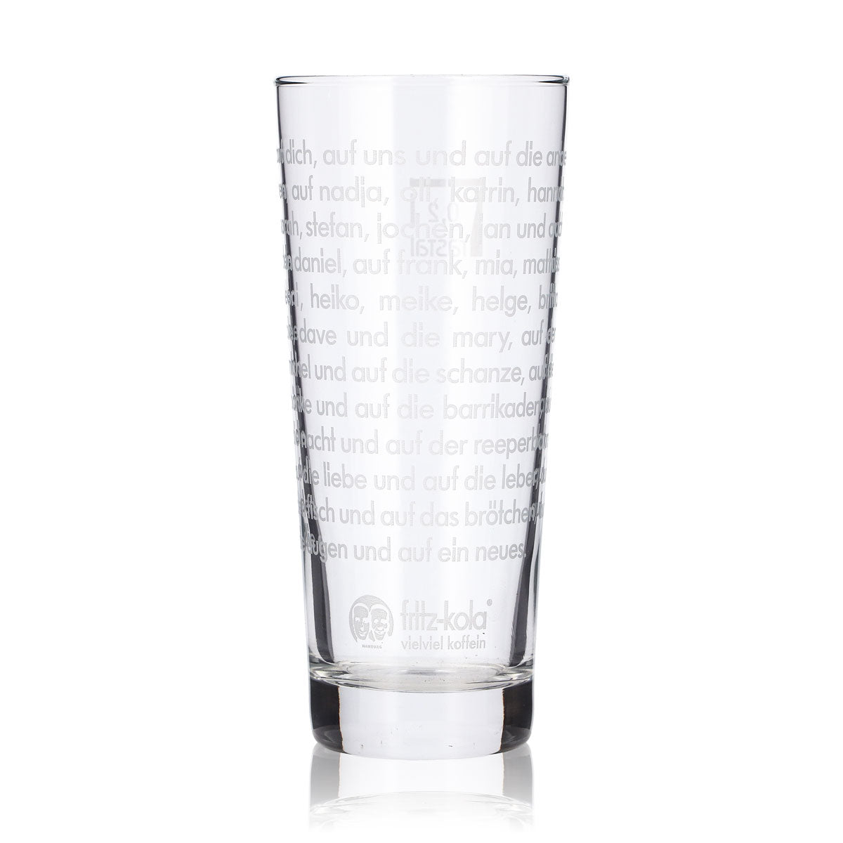 6x Fritz-Kola Soft Drink Glass, 0.2 L, Long Drink, Long White Text, Rastal – View 2