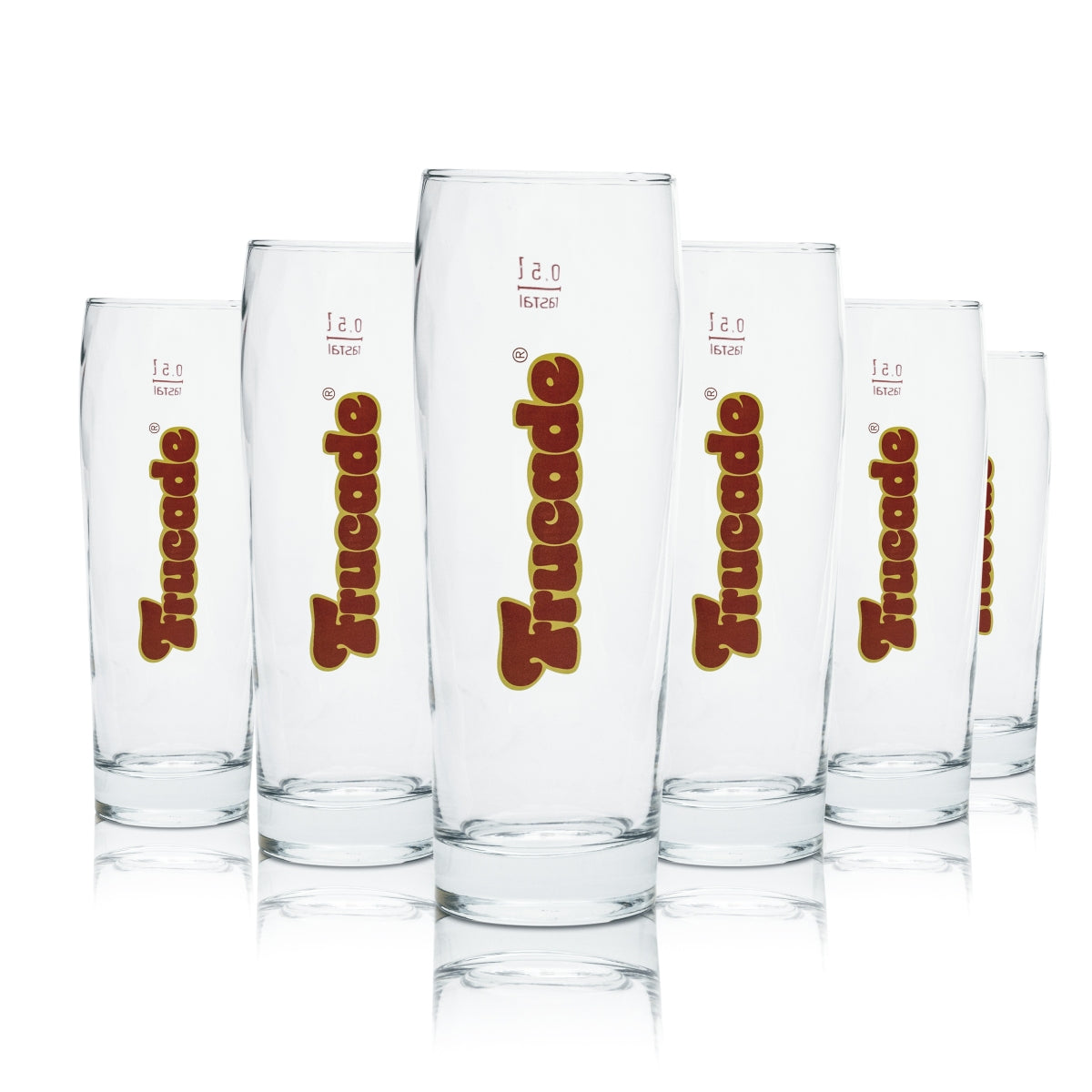 6x Frucade glass 0.5l cup soft drink lemonade glasses Heimat Spezi spritzer Gastro