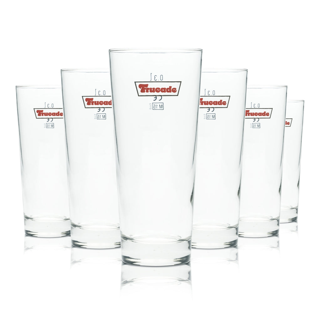 6x Frucade soft drink glass 0.3l cup long drink mix Heimat Limo glasses catering