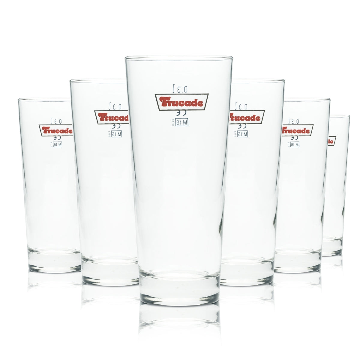 6x Frucade soft drink glass 0.3l cup long drink mix Heimat Limo glasses catering