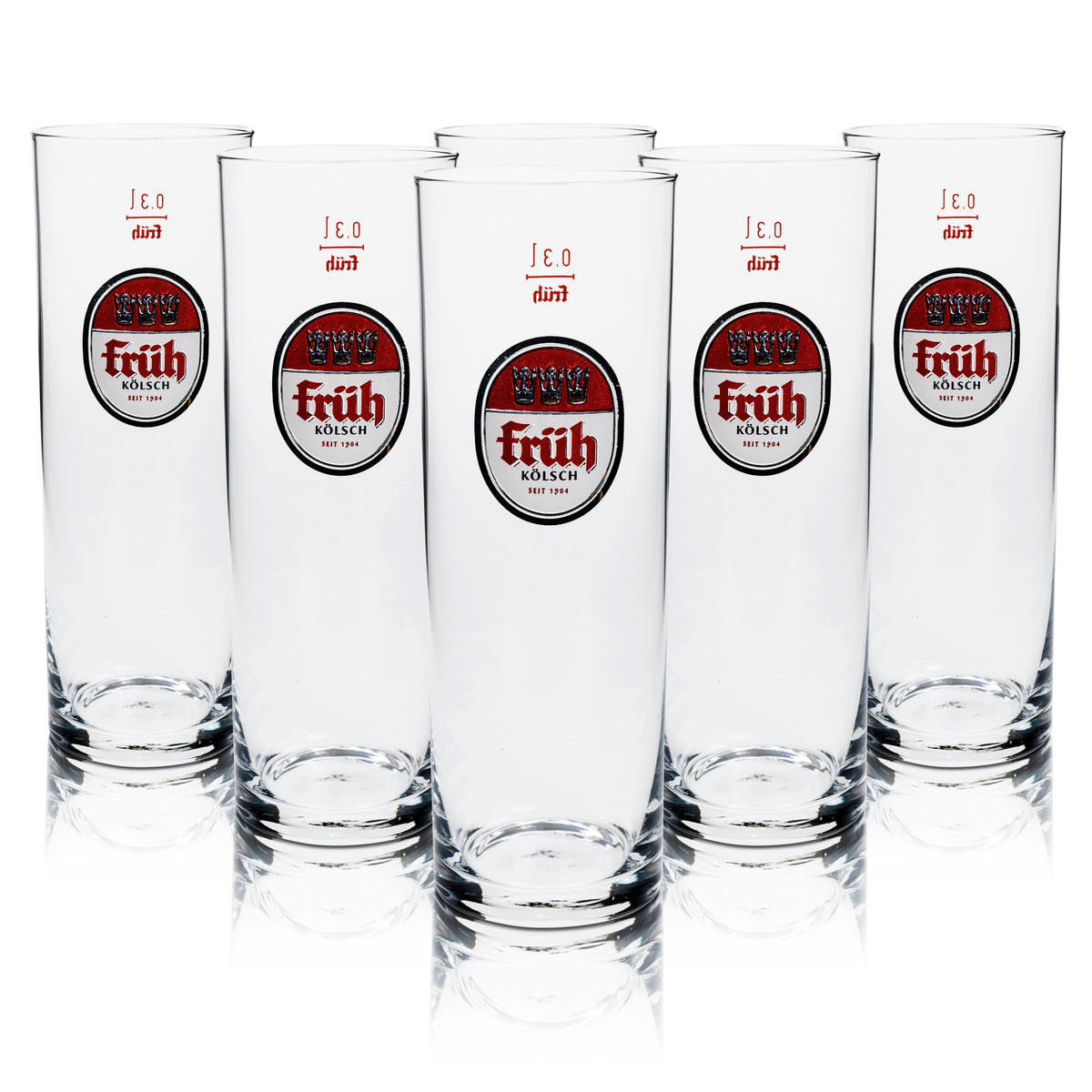 6x Früh Kölsch beer glass 0.3l Rastal – View 4