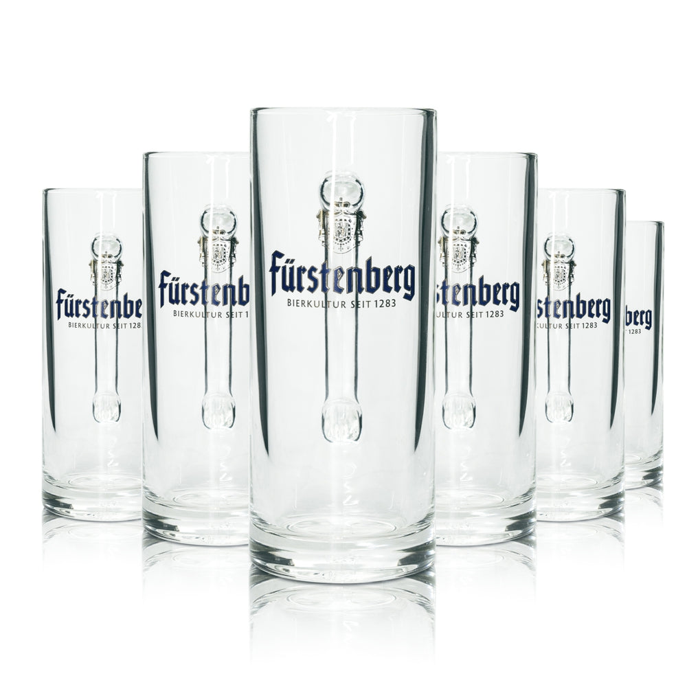 6x Fürstenberg beer glass 0.3l mug Rastal glasses Henkel brewery beer bar