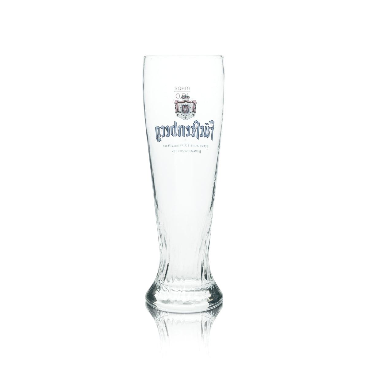 6x Fürstenberg beer glass 0.5l wheat beer glasses relief Weissensee Sahm yeast contour – View 3