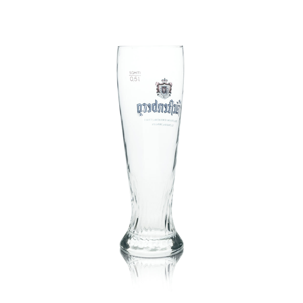 6x Fürstenberg beer glass 0.5l wheat beer glasses relief Weissensee Sahm yeast contour – View 4