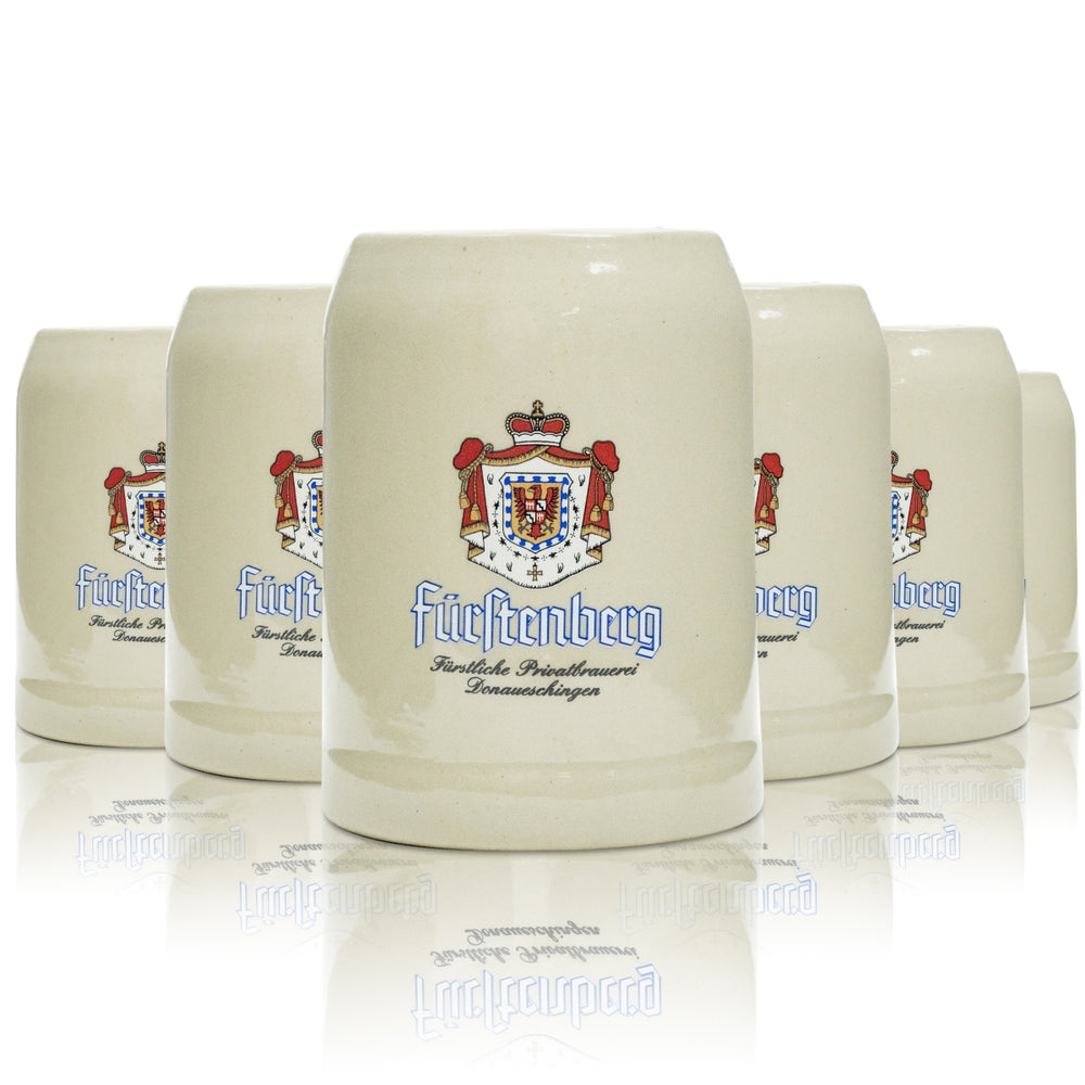 6x Fürstenberg beer glass mug, 0.5 l, ceramic