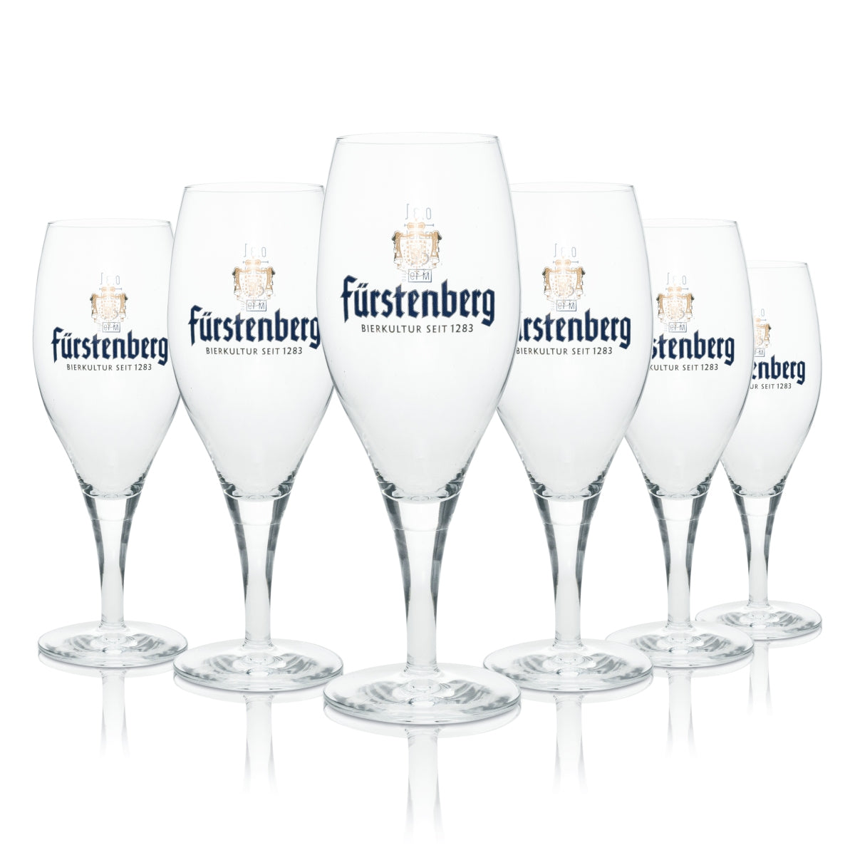 6x Fürstenberg beer glass trophy 0.3l Rastal