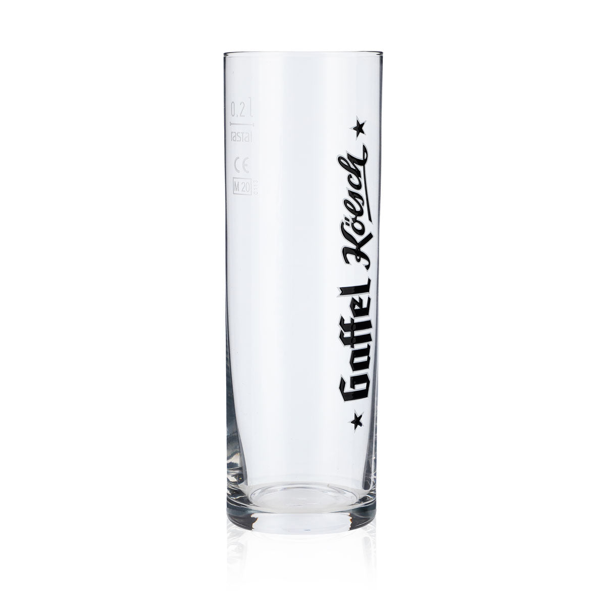 6x Gaffel beer glasses 0.2l Kölsch glass vertical logo text only Rastal – View 3