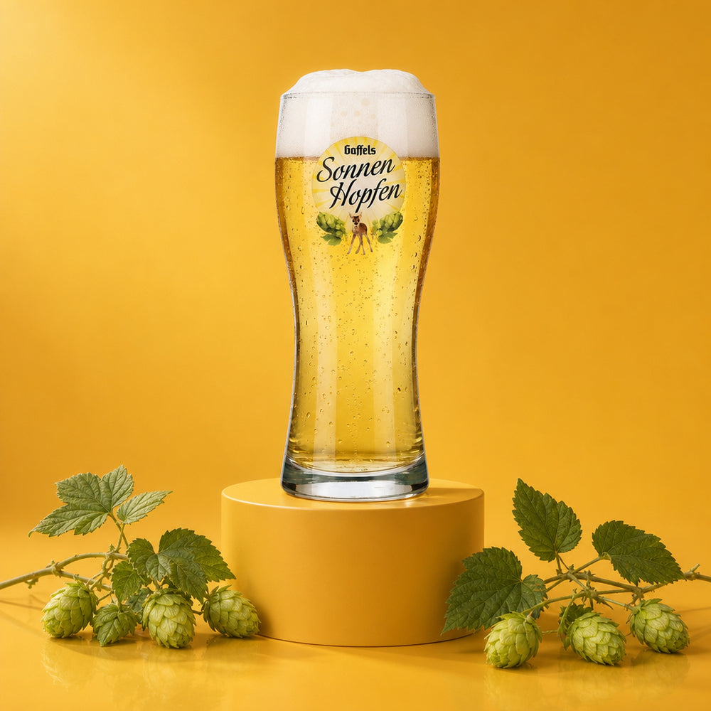 6x Gaffel beer glasses 0.5l cups "Sonnenhopfen" Rastal Bavaria
