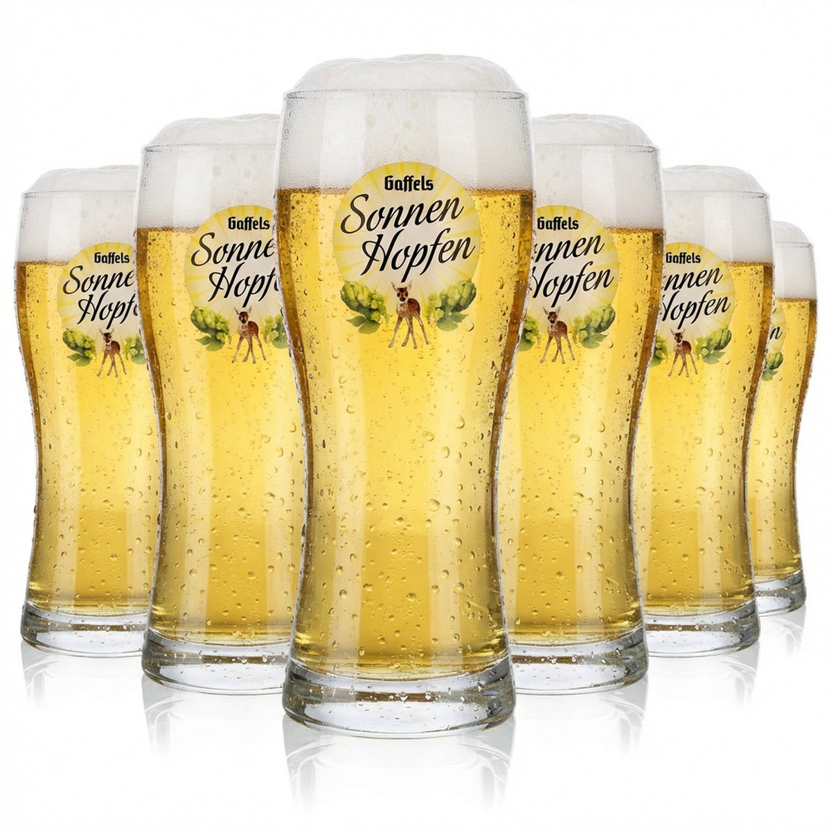 6x Gaffel beer glasses 0.5l cups "Sonnenhopfen" Rastal Bavaria – View 2