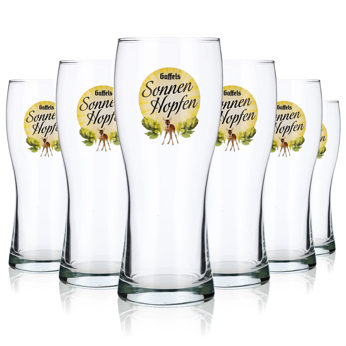 6x Gaffel beer glasses 0.5l cups "Sonnenhopfen" Rastal Bavaria – View 6