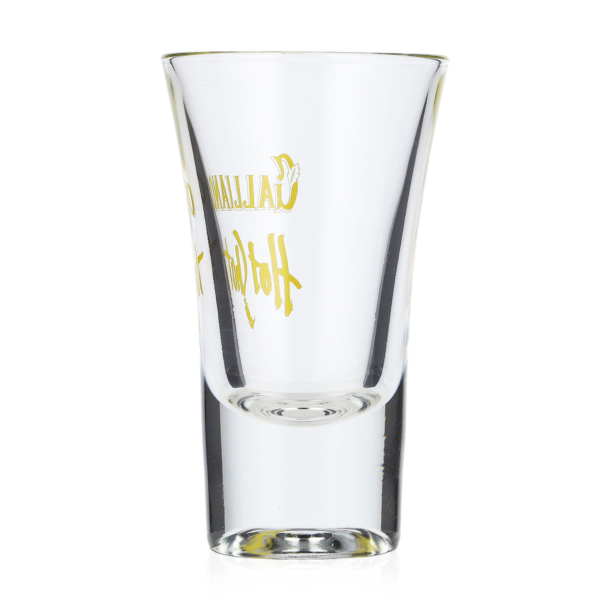 6 Galliano Liqueur Shot Glasses with "Hot Shot" in Yellow Lettering – View 4