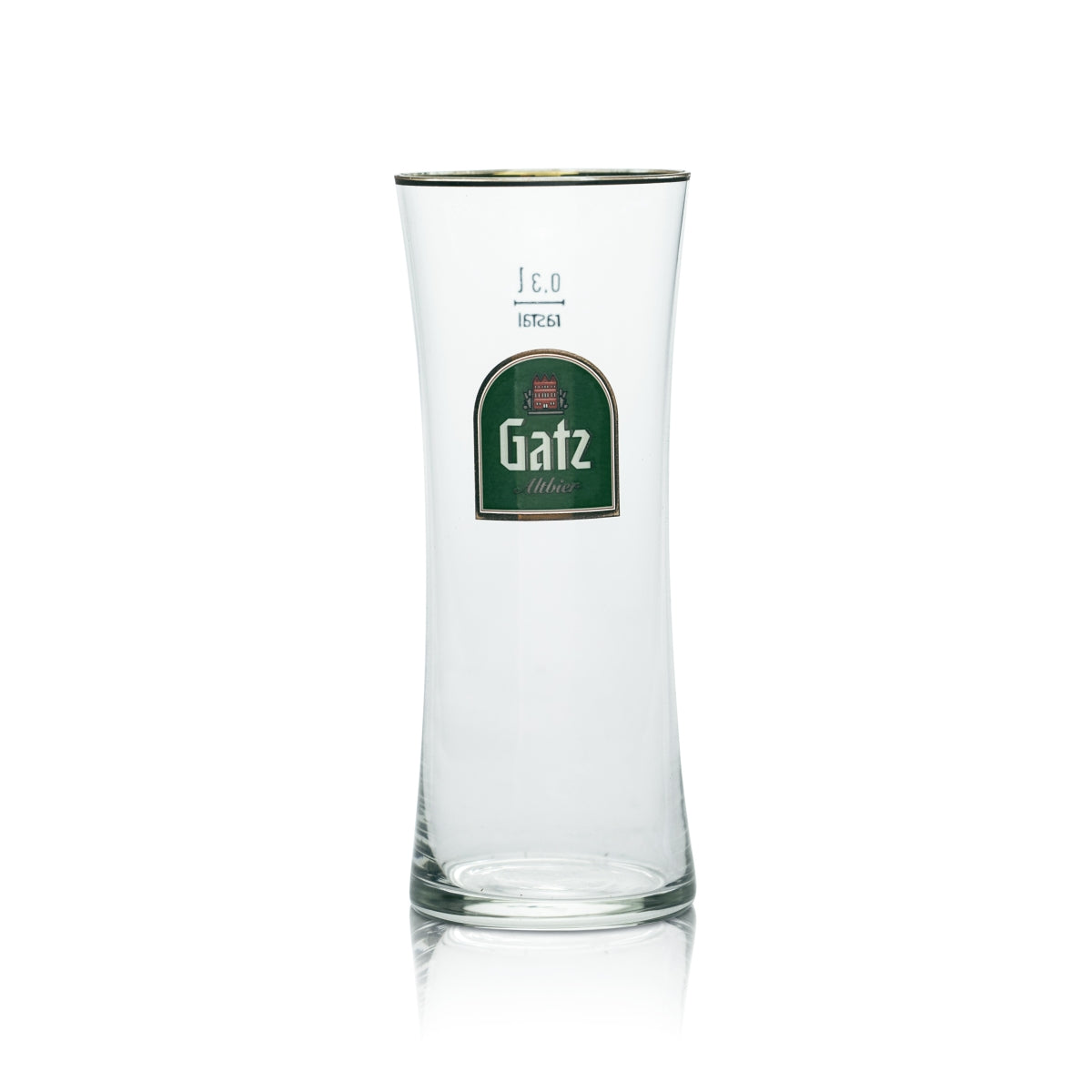 6x Gatz Glass 0.3l Alt Beer Mug Glasses Gold Rim Brewery Gastro Calibrated – View 2